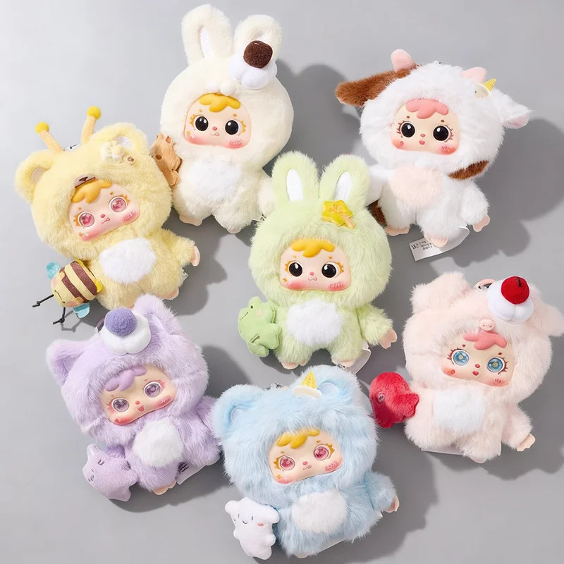 صموئيل عناق عناق الآيس كريم لطيف الحيوانات الأليفة سلسلة أفخم صندوق أعمى لطيف صموئيل دمية حقيبة تزيين مُثبت المفاتيح دمية مفاجأة لعبة هدية