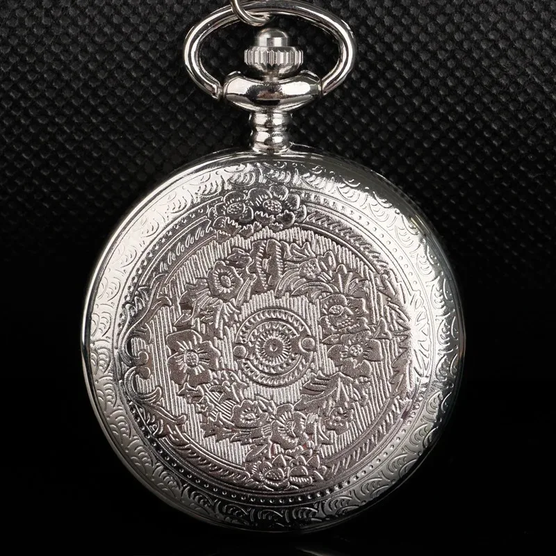 A mio marito Orologio da tasca al quarzo argento con orologio a catena con ciondolo Orologi vintage Orologi a catena Fob per uomo Miglior regalo