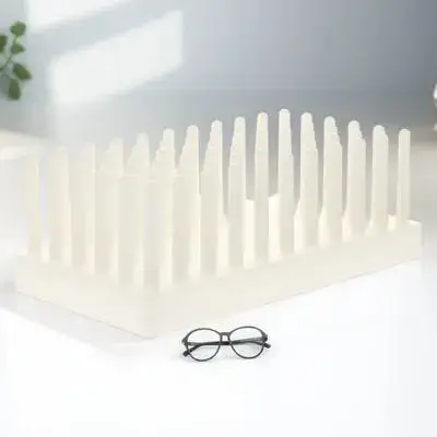 66 Place Sturdy Lightweight Plastic Test Tube Rack Laboratory Drying Stand for Science Experiments Test Tube Holder Labs Tool