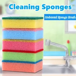 10Pcs/Set Dishwashing Sponge Kitchen Cleaning Tools Scrub Pot Rust Local Stain Sponge Removal Kit Clean Brush Sponge