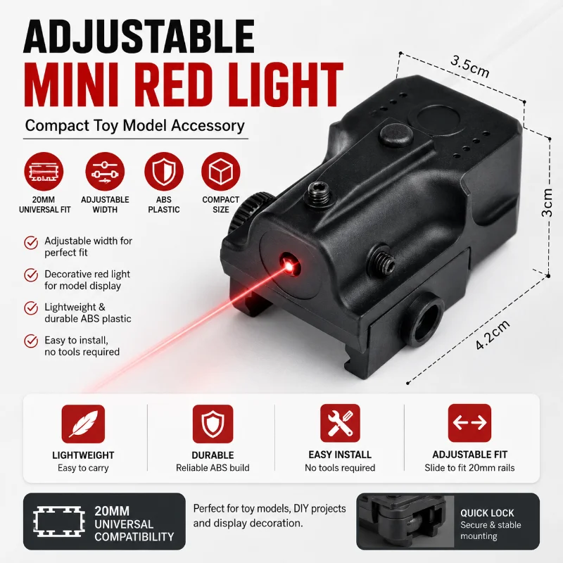 20mm Rail Mount Mini Adjustable Red Marker Light Toy Model Under Hang Ornament Hobby Accessory Parts