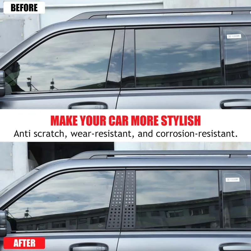 ل 2024 2025 هافال H9 العسل سبائك الألومنيوم سيارة B-عمود ملصقات السيارات مركز العمود الديكور غطاء اكسسوارات السيارات