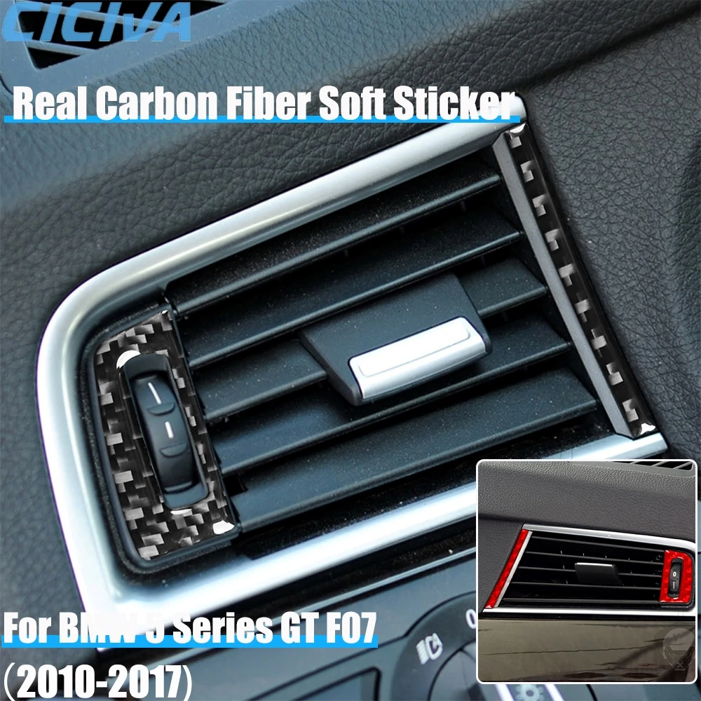 

Автомобильные аксессуары из углеродного волокна, накладка на вентиляционное отверстие, мягкая наклейка для BMW 5 серии GT F07 2010 2011 2012 2013 2014 2015 2016 2017
