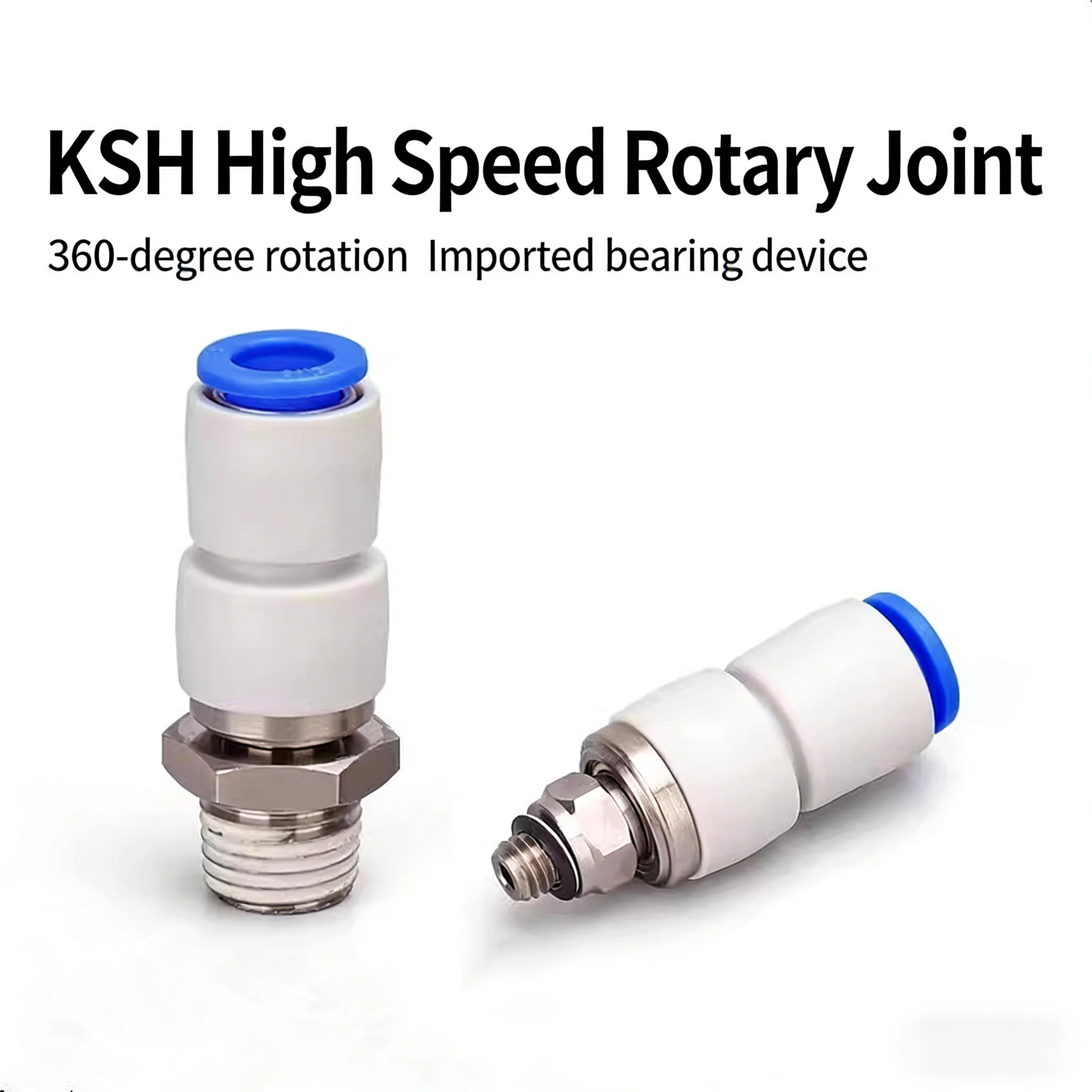 High-speed Rotary Joint Pneumatic Quick-insertion Trachea Universal 360-degree KSL4/6M5 Straight Through KSH8/10-010203