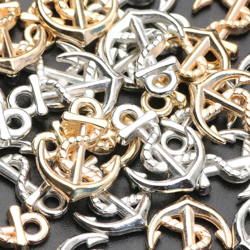 12x17mm Anchor Pendants Acrylic Beads 30pcs Acrylic Necklaces Bracelets Pendants For Jewelry Making DIY Crafts Gifts Accessories