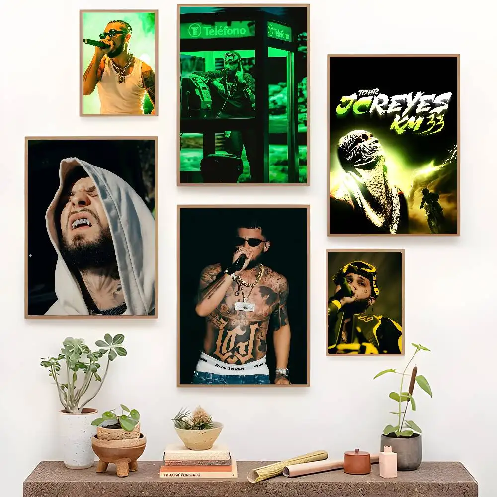 المغني J-jc Reyes ذاتية اللصق ملصق فني ديكور اللوحة جدار الفن ورق الكرافت الأبيض ديكور المنزل