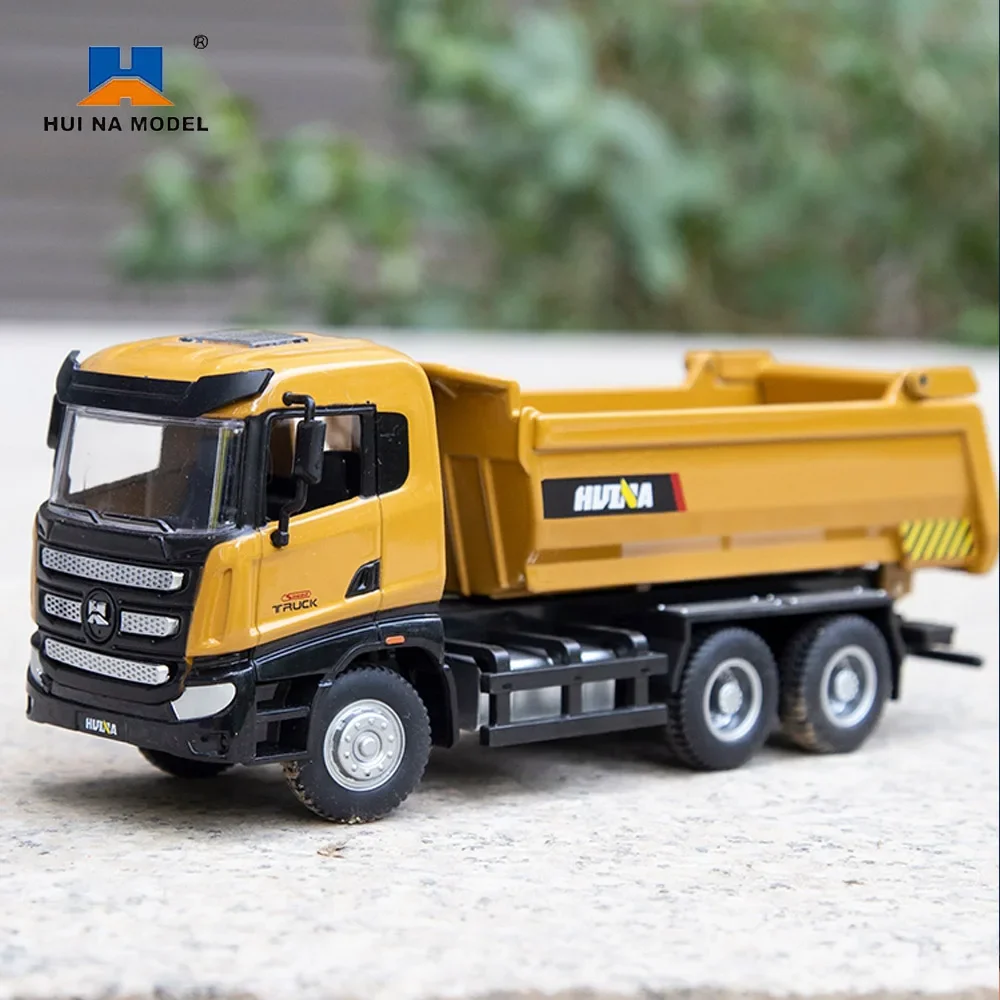 HUINA 1/50 Dump Truck Excavator Tractor Shovel Wheel Loader Diecast Metal Model Construction Vehicle Car Boy Birthday Toy Gifts