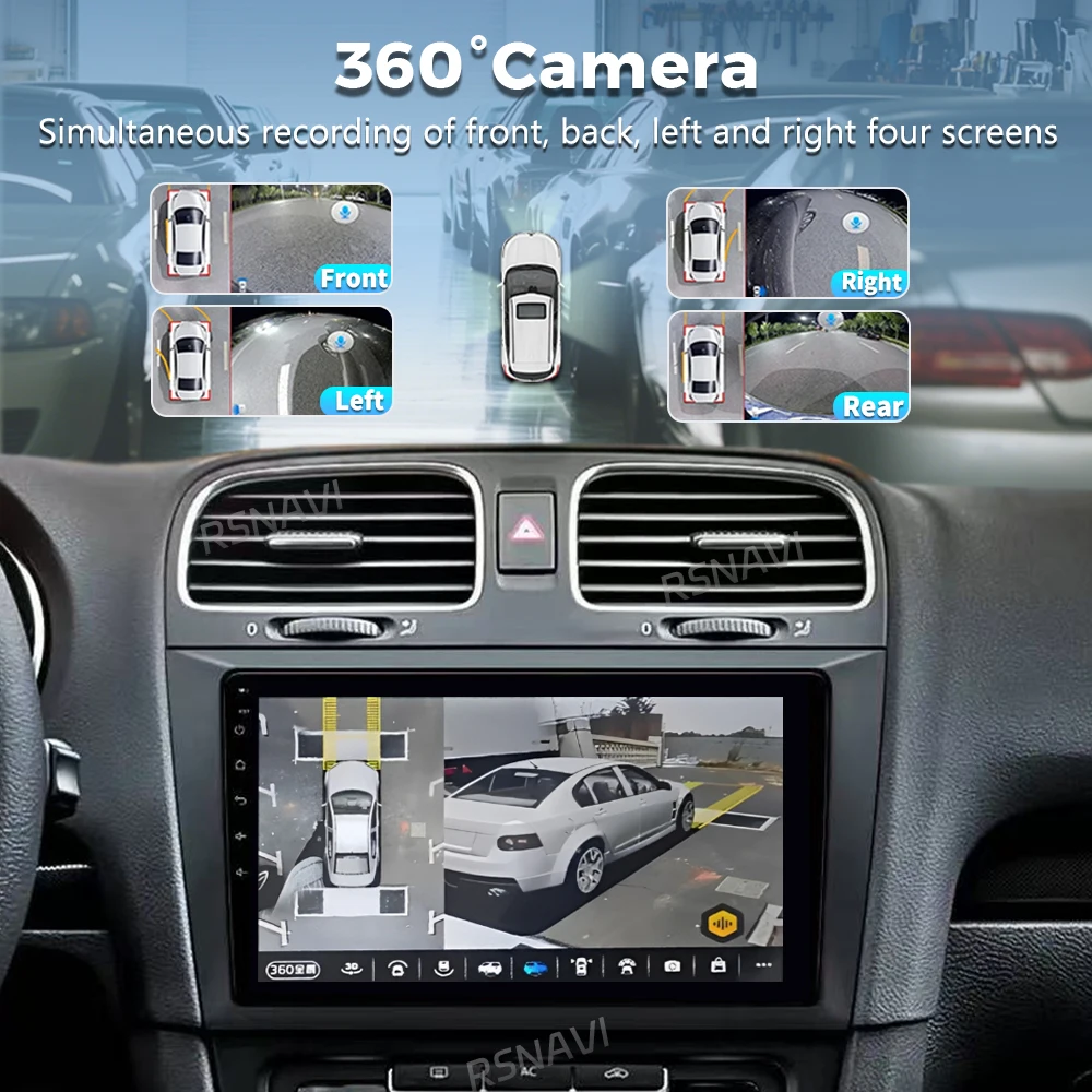 Android 16 Car Radio For Volkswagen VW Golf 6 MK6 GTI R 2008 - 2012 Wireless Carplay Android Auto Car Stereo Multimedia Player