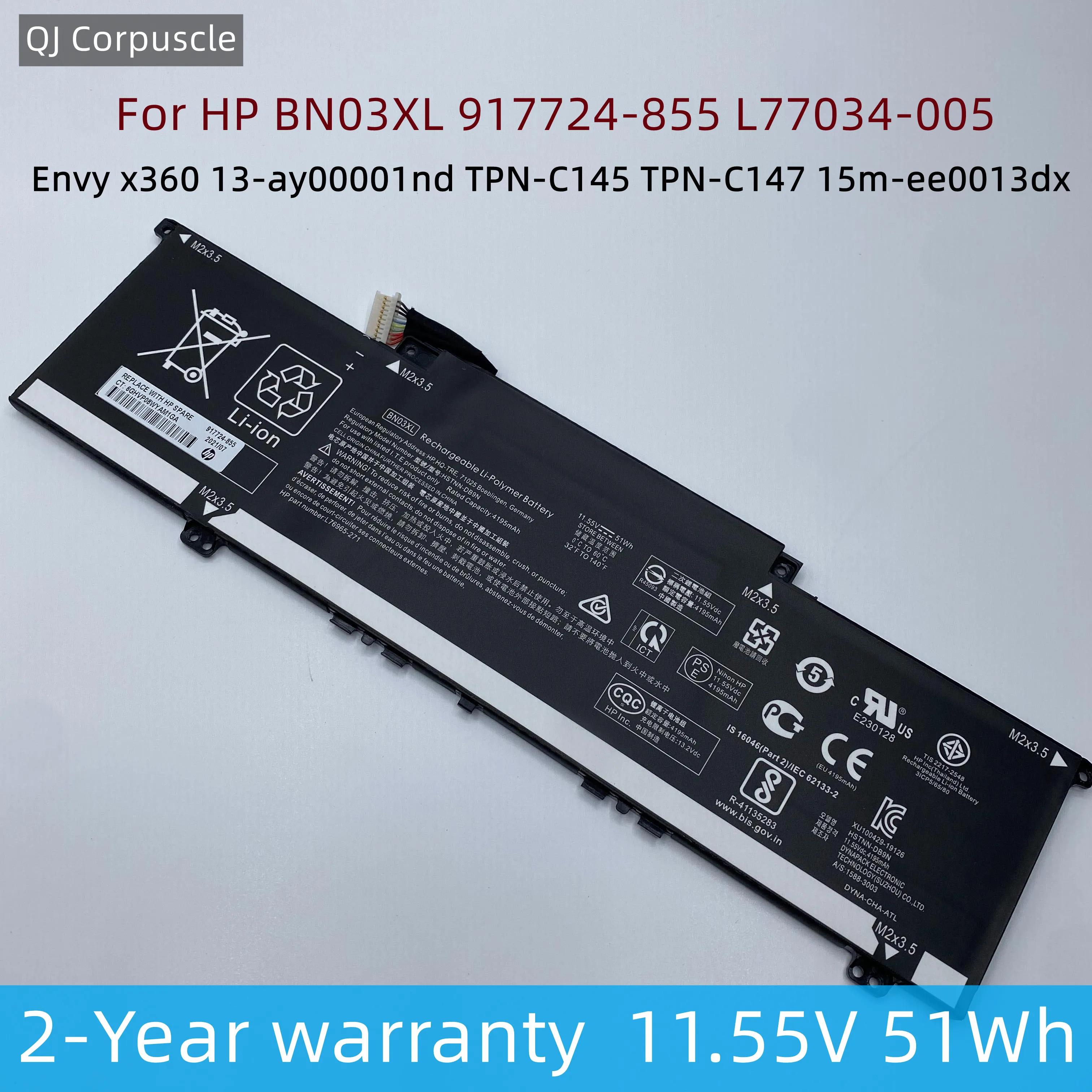 bateria original do portatil para hp envy bn03xl x360 13 ay00001nd tpn c145 tpn c147 15m ee0013dx hstnn db9n 917724855 l77034005 novo 01