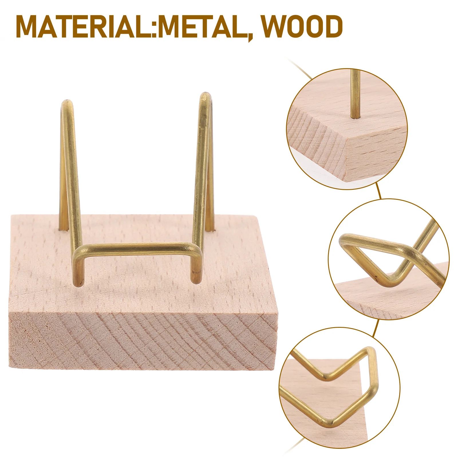 

1Pc Lightweight Crystal Display Stand Metal Arm Wooden Base Great For Displaying Mineral Collections