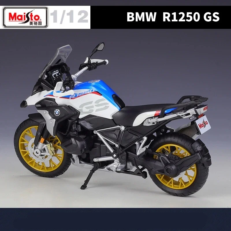 

Модель гоночного мотоцикла Maisto 1:12 BMW R1250GS Silvardo из сплава, модель литая уличная модель мотоцикла, имитация подарков, игрушки для мальчиков