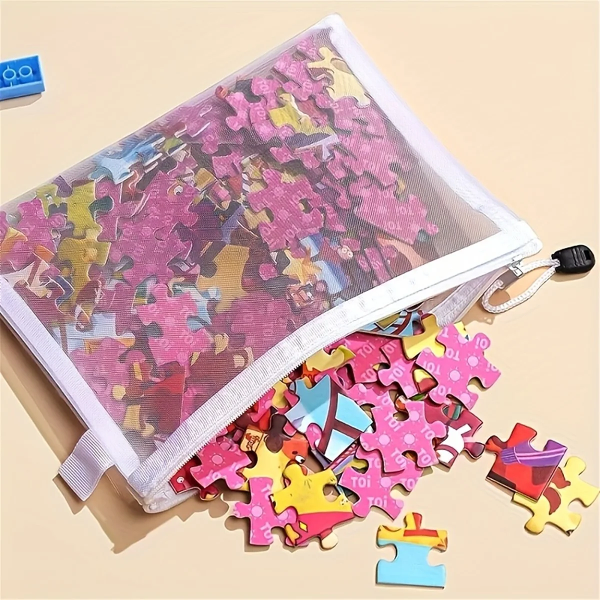 8pcs 지퍼 메쉬 가방, 3 가지 크기, 지퍼 메쉬 가방, 방수 투명 여행 가방, 지퍼가 달린 사무용품 문서 가방