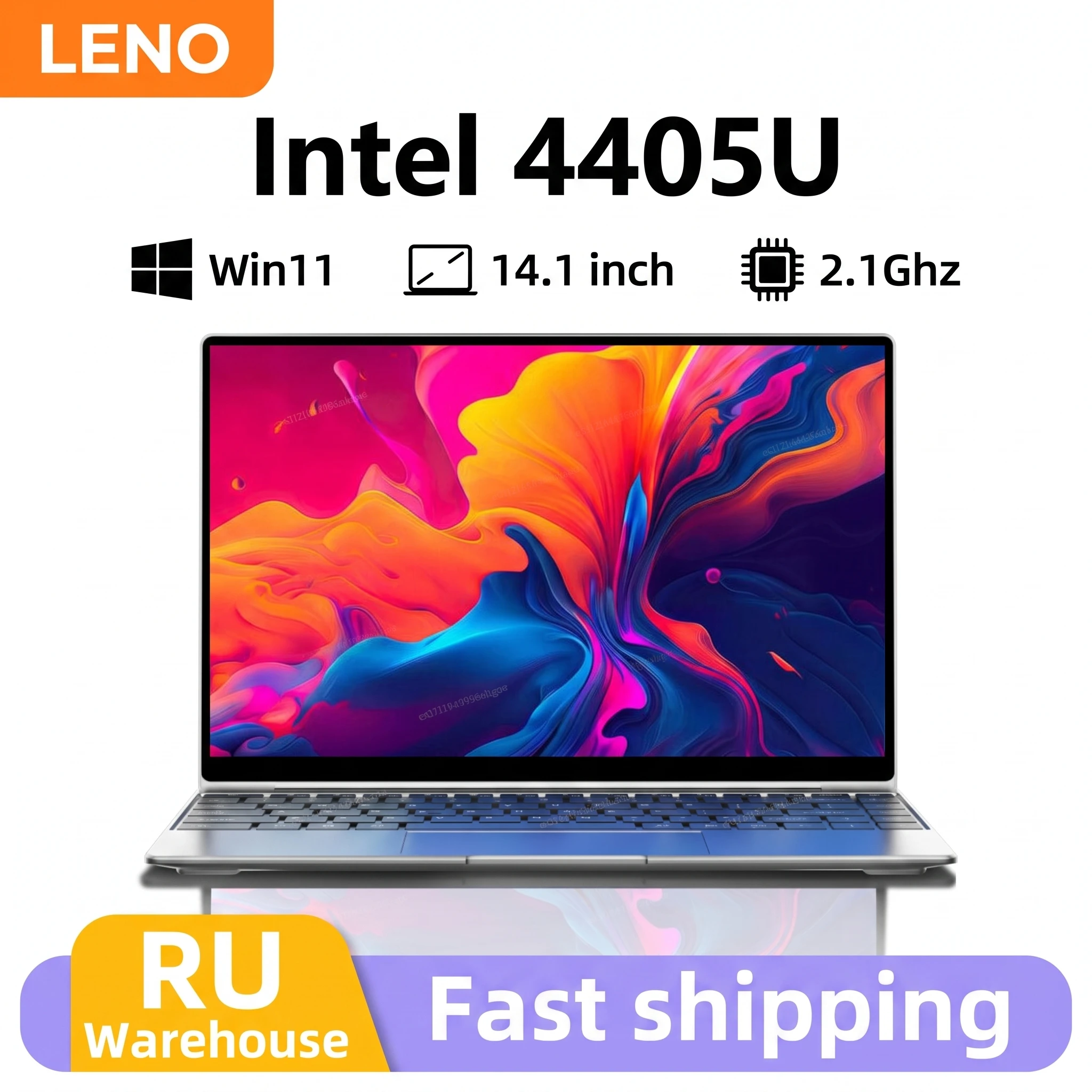 LENO Portátil de 14.1 Pulgadas, Intel 4405U, Windows 11, 16GB, 1TB/2TB SSD, Notebook para Juegos, Pantalla 1920*1080, Computadora para Oficina y Estudio