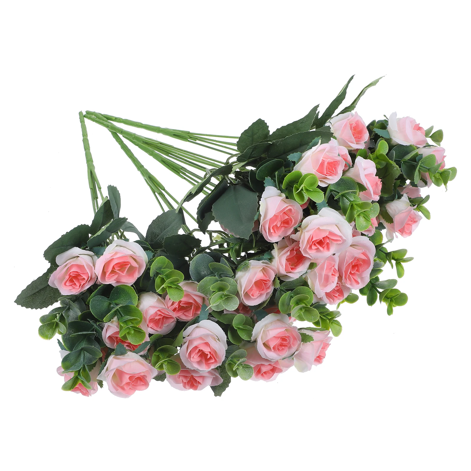 

5pcs Artificial Rose Decor Simulation Flower Decors Fake Flower Bouquet Waterproof Sunproof For Home Wedding Party Balcony