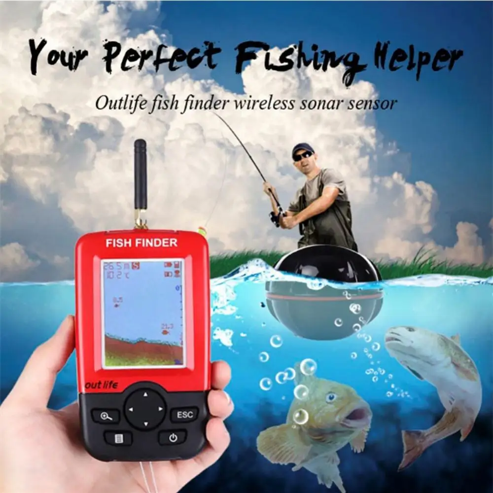 Fish Finder Portable Wireless Lake Sea Fishing Smart Depth Alarm Sonar Sensor