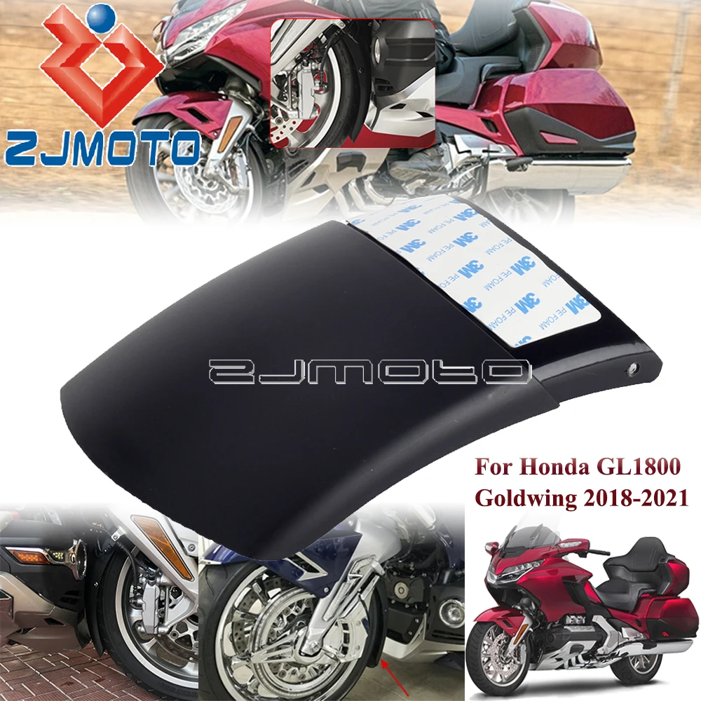 

Black Motorcycle Front Fender Extension Mudguard Protector Extended Flap For Honda Goldwing 1800 Tour DCT Airbag GL1800 2018-21