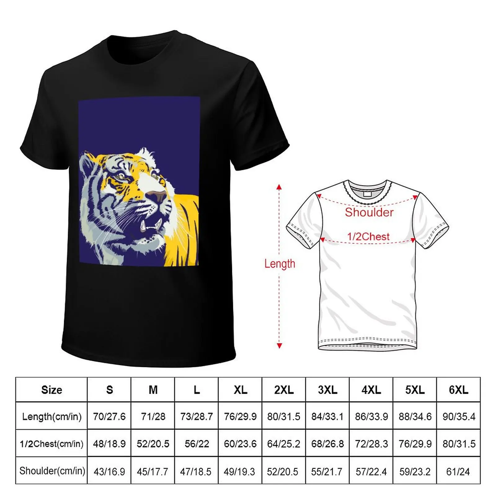 Purple and Gold Tiger Bayou Bengal T-Shirt g man t shirts for men T-Shirt