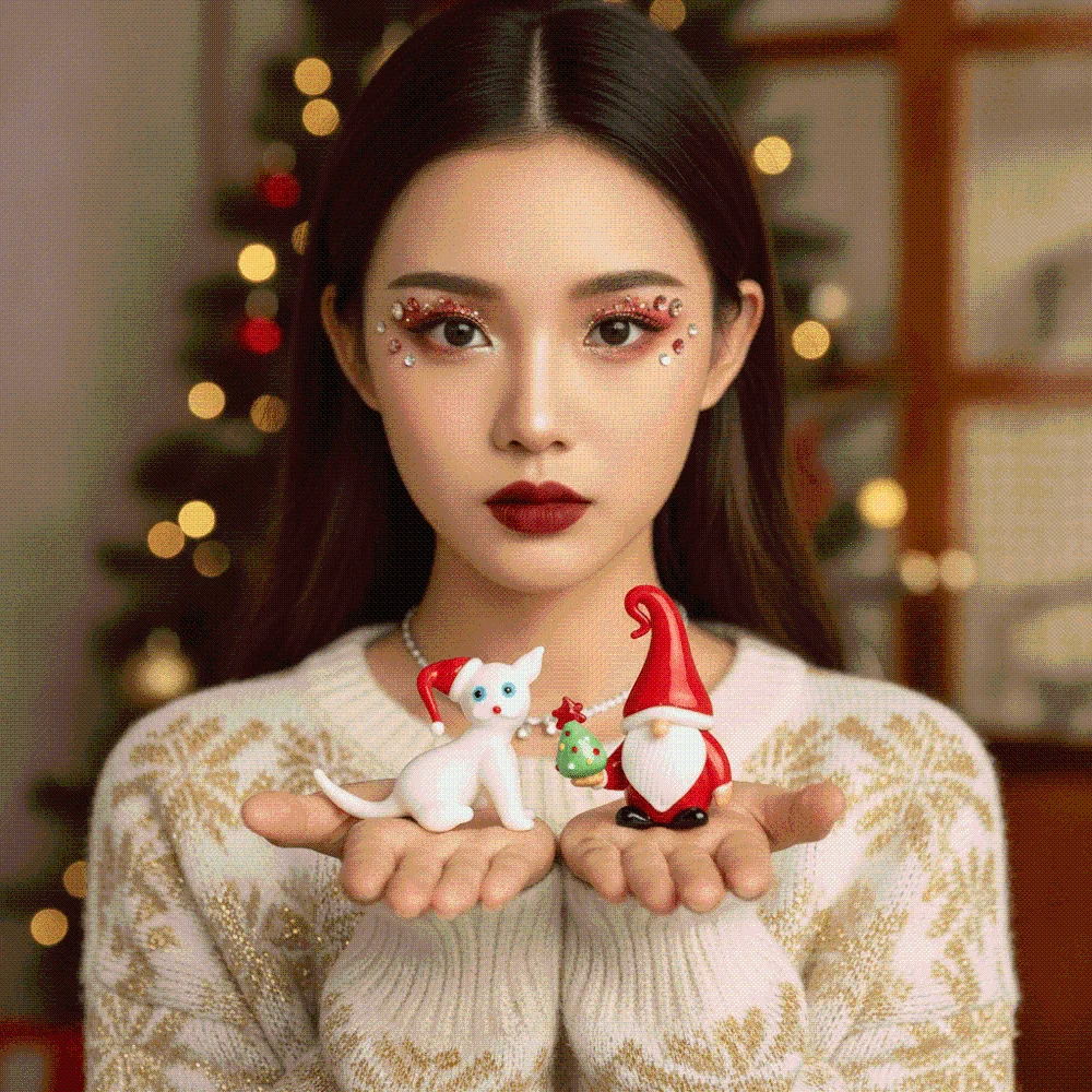 Handcrafted Glass Yoga Santa Lampwork Glossy Miniature Christmas Figurine Delicate Artistic Cartoon Desktop Statue Party