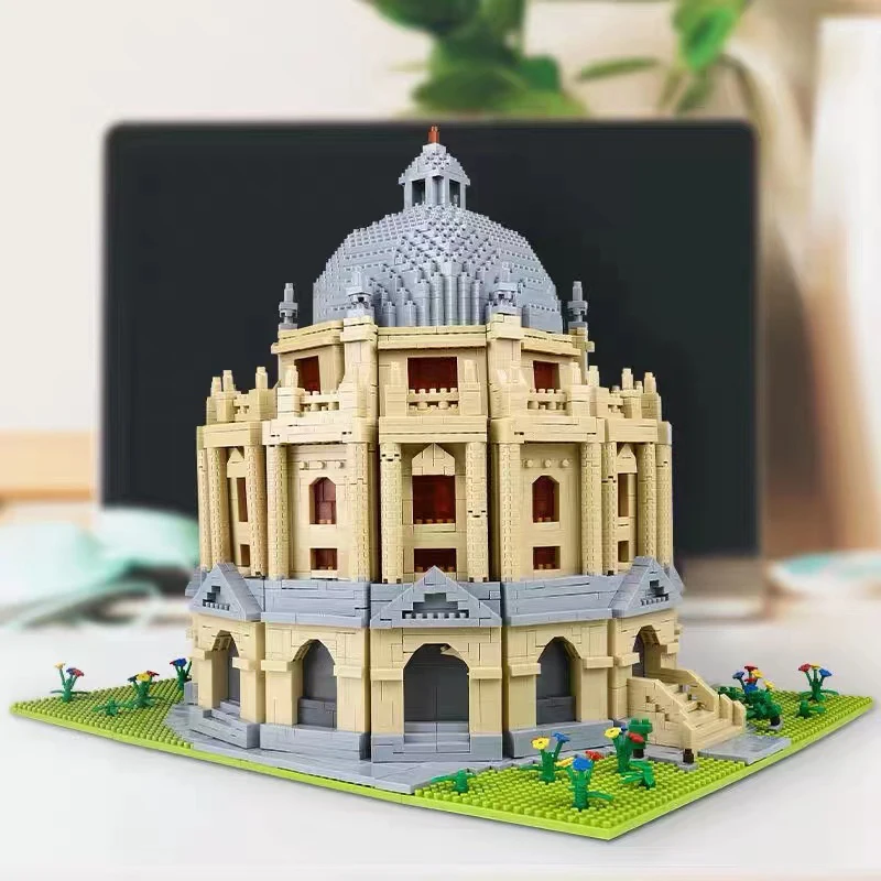 Street View Oxford Britain Cambridge University Castle Micro Building Blocks Idea City Architecture School Bricks Toys For Kid