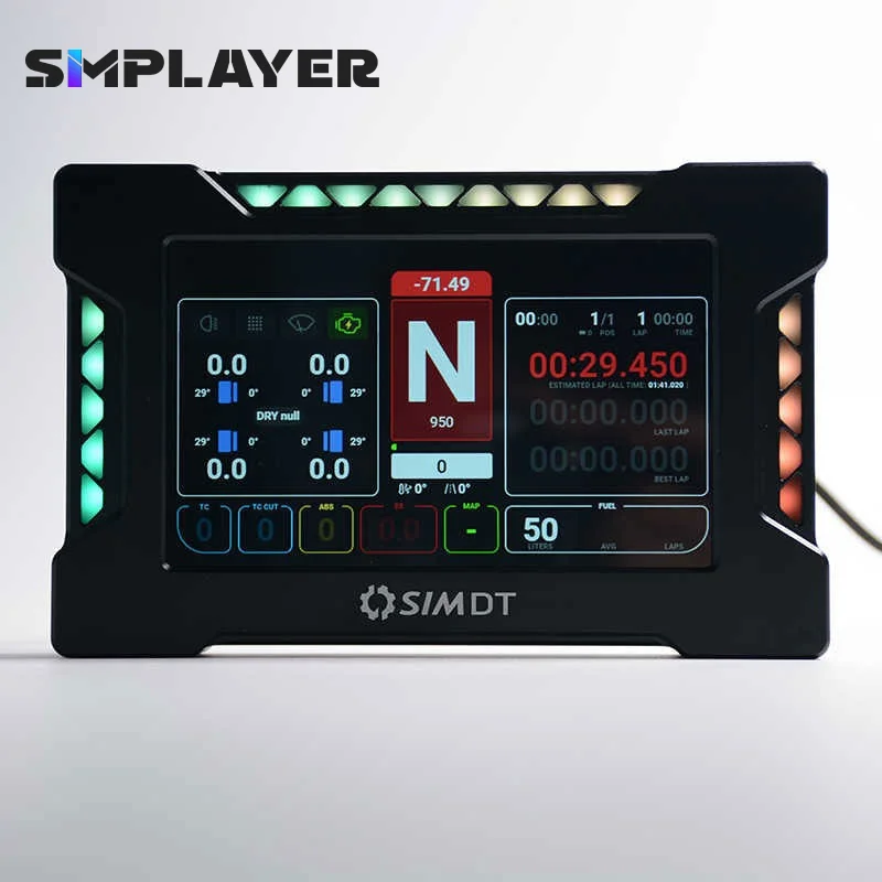 

Simplayer DB PRO Racing Game Simulator 5-inch Display 800x480 60Hz Touch Screen 19-RGB Indicators SIMHUB Double USB Interface