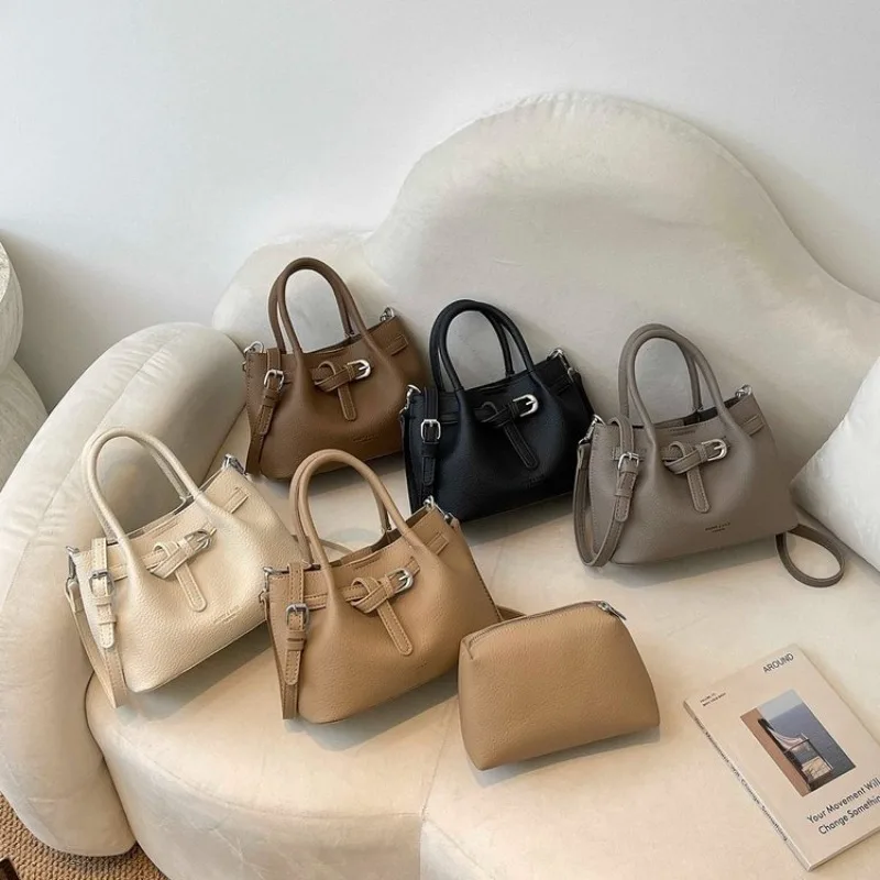

Top Quality Leather Diaper Bag Ladies Vintage Elegant Handbag Crossbody Shoulder Purse Large Capacity Tote Satchel Fashion