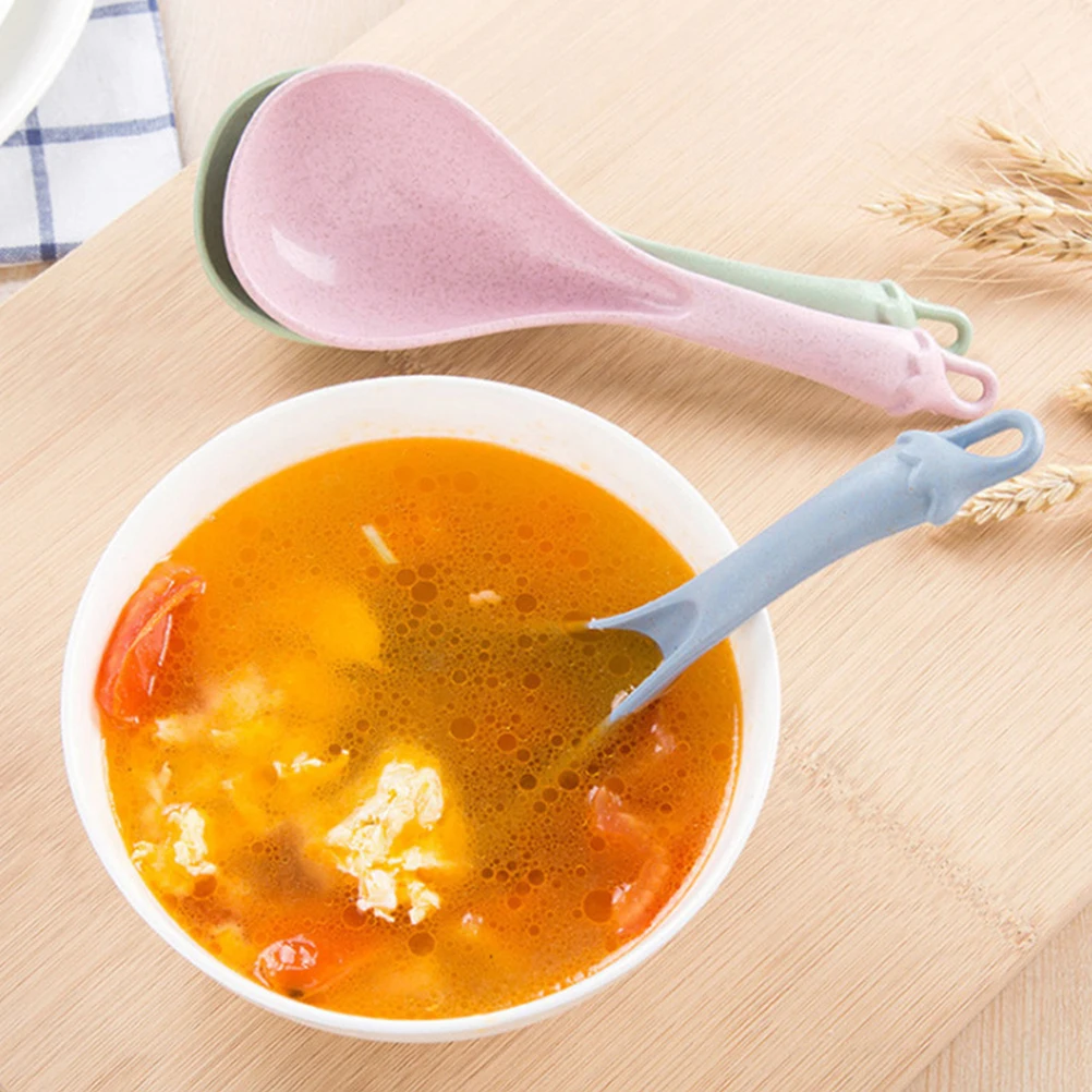 

4 Pcs Long Handle Soup Ladle Kitchen Spoon for Home Ramen Noodle Multifunction Comfortable Beautiful
