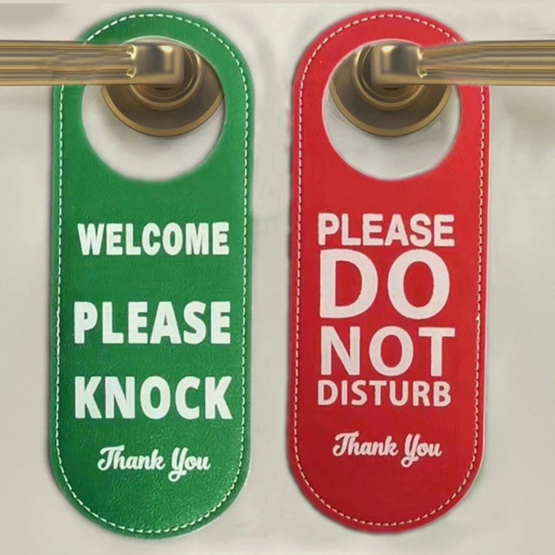 Bulletin Board Double-sided Make Up Room Cleaning Label Door Hanger Tags Do Not Disturb Signs Door Knobs Hanger Pendant