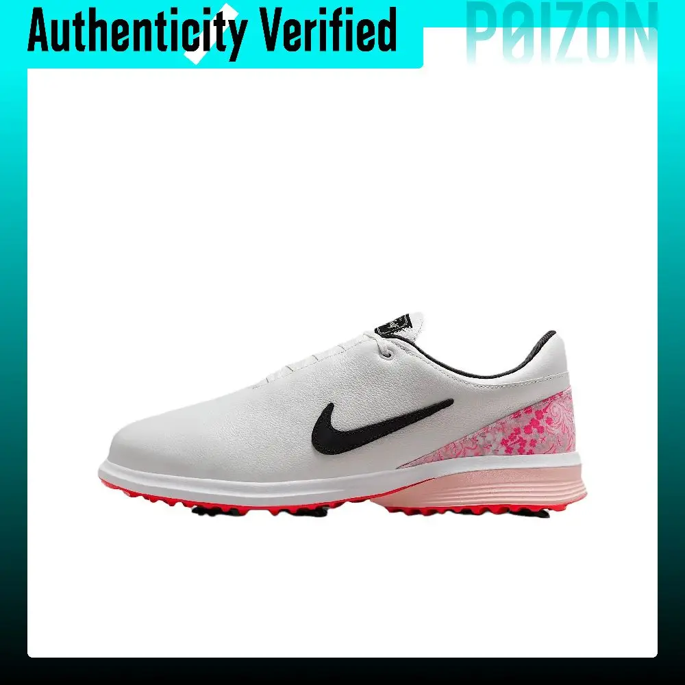 Nike Victory Tour 4 Slip Resistant Abrasion Resistant Low top Golf Shoes Unisex White Pink HV4167-100