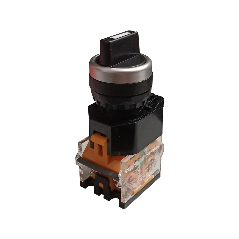 Push button switch self-reset, click the flat  to rotate, emergency self-locking start stop control
