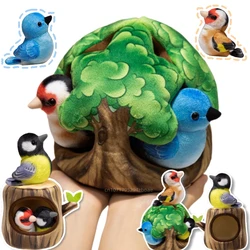 Creative Lifelike Bird Nest Tree House Plush Doll Colorful Bird And Nest Combination Plush Toy Home Decor Gift For Boys Girls