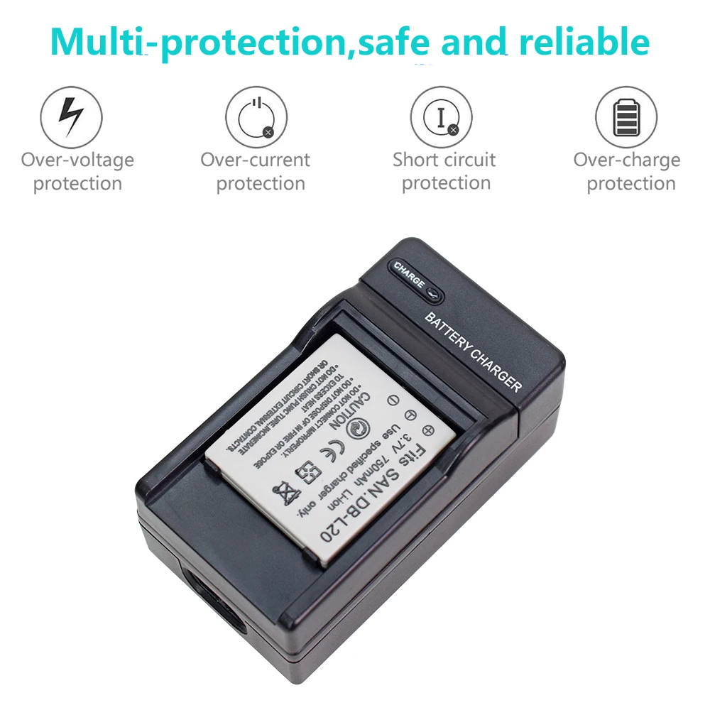 DB-L20 Battery for Sanyo VAR-L20N Xacti VPC-C1 C4 C40 C5 C6 CA6