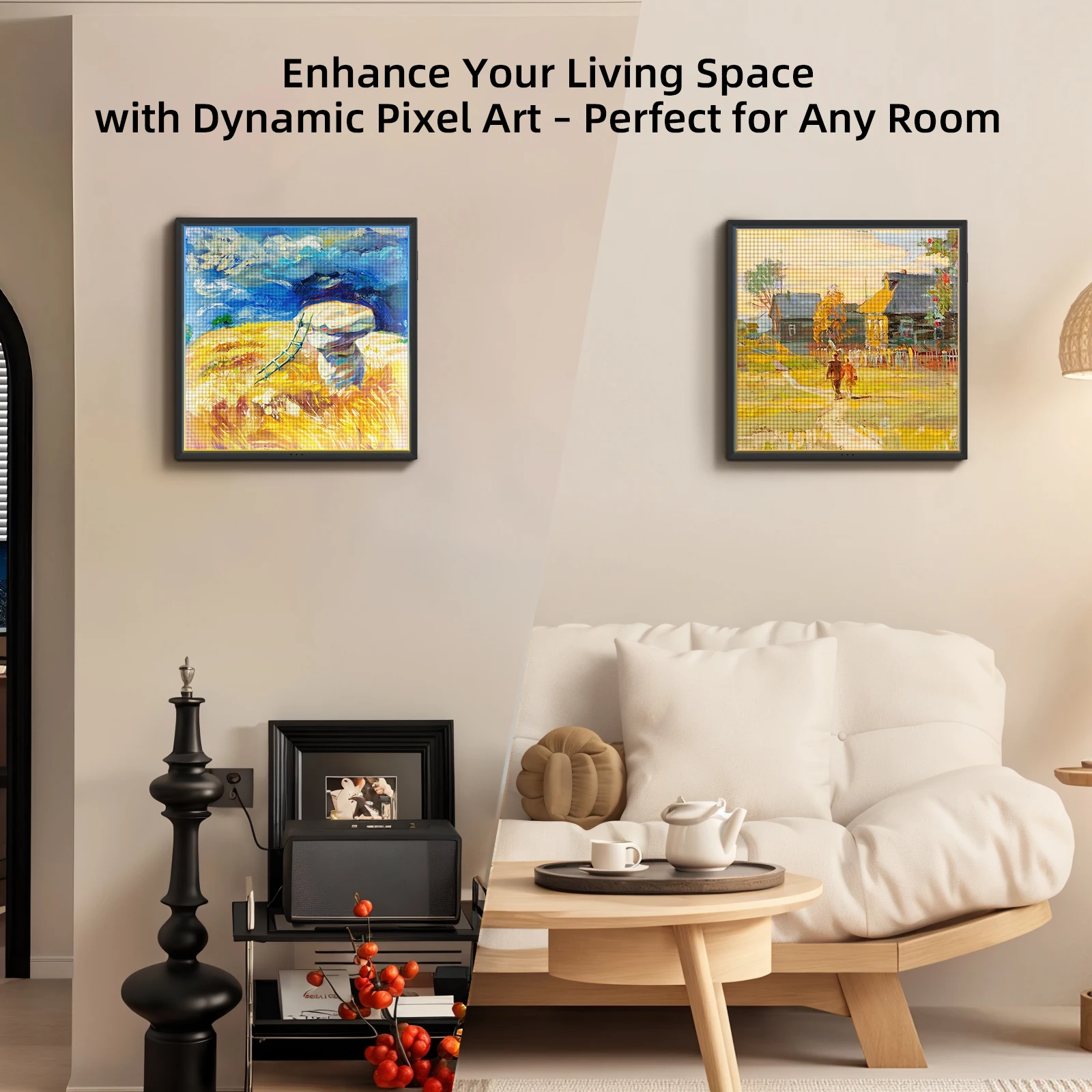 Divoom Pixoo 64 WiFi LED لوحة 64x64 عيد الميلاد غرفة الألعاب الديكور بكسل الفن عرض واي فاي سحابة الإطار الرقمي APP التحكم #4