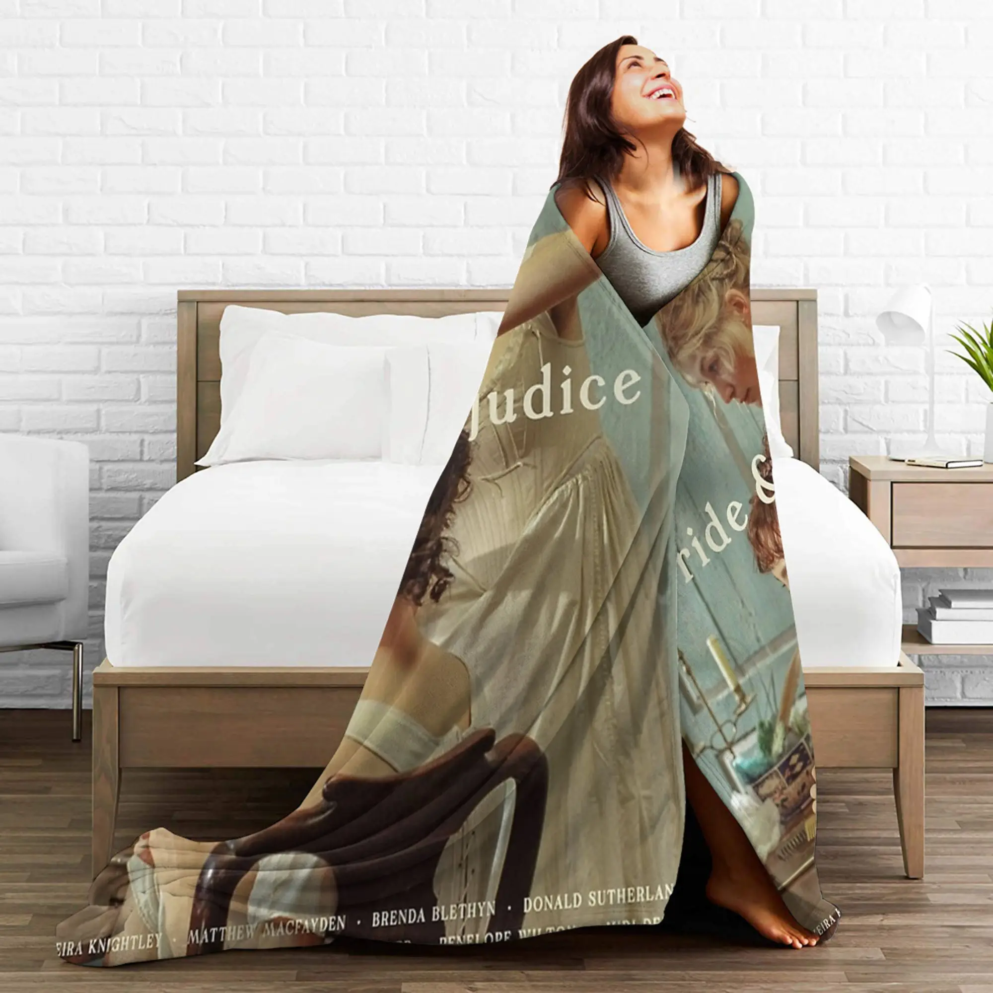 الكبرياء والتحامل الفيلم المشارك البطانيات المرجان الصوف أفخم الصيف تنفس رمي البطانيات للمنزل فراش خارجي يلقي