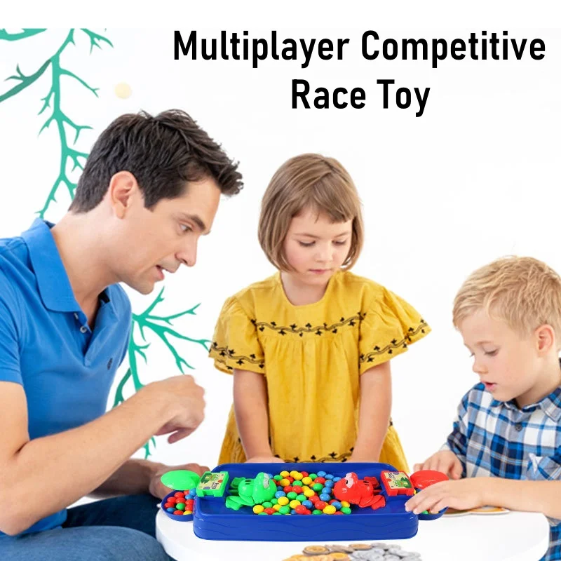 

Frog Eating Beans Game 2-4 Players Interactive Hunger Frog Chessboard Game Toy Family Party Multiplayer Competition Toy Game