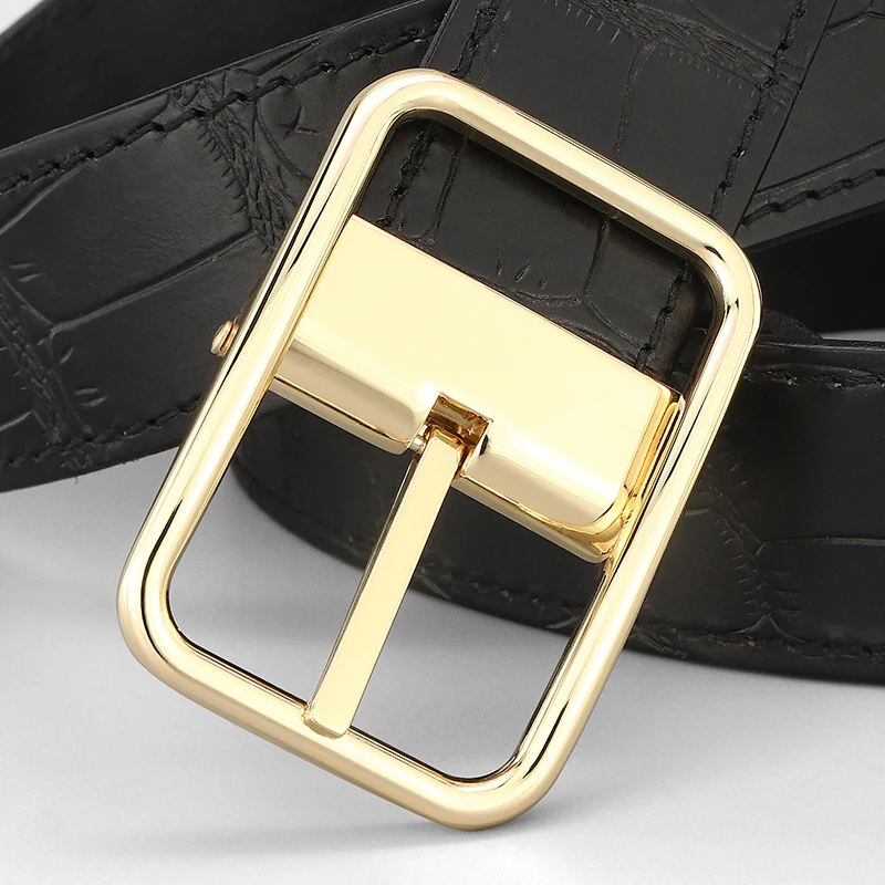 

High quality full genuine leather pin buckle belt men young man designer luxury brand fancy vintage jeans casual ceinture homme