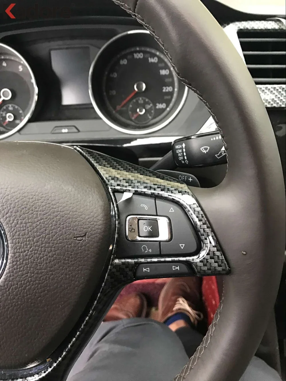 

Для Volkswagen VW Teramont Atlas 2017 2018 2019 2020 2021, крышка панели рулевого колеса автомобиля из углеродного волокна, отделка, аксессуары для интерьера