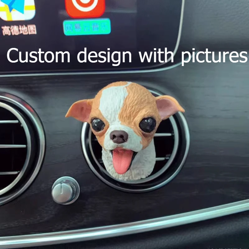 Soft pottery pure handmade pictures photo customization pet dog dog cat car out trend clip refrigerator sticker jewelry DIY