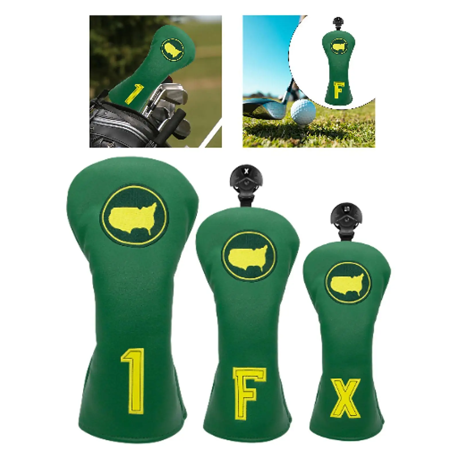 

Golf Club Head Cover PU Leather Equipment for Men Women Golf Wood Headcover