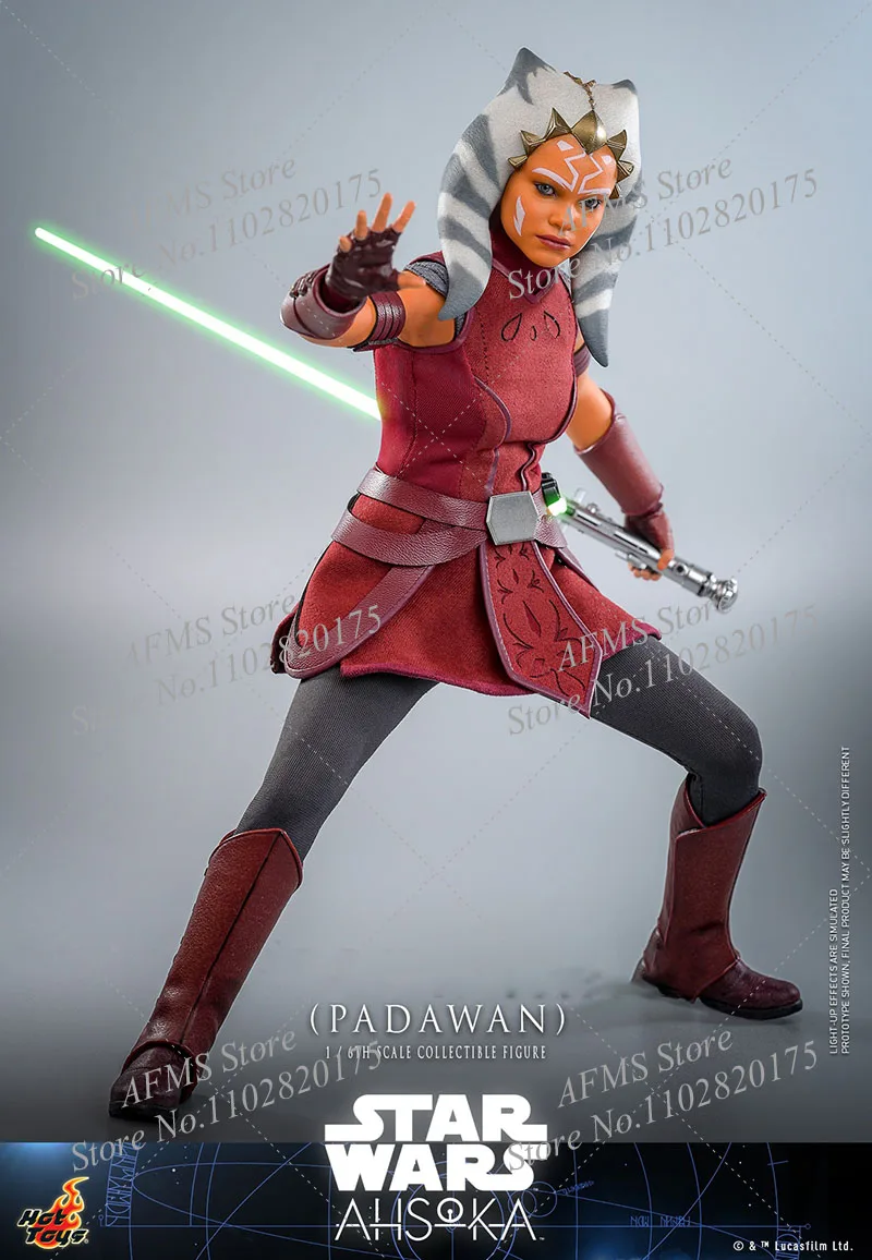 Juguetes calientes TMS123 ‌   Figura coleccionable a escala 1/6 Star Wars Ahsoka Ahsoka Tano Jedi Padawan 12 pulgadas mujeres soldado figuras de acción muñecas
