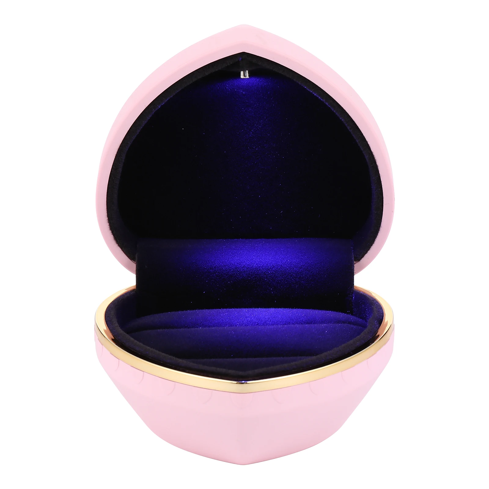 

Коробка для колец в форме сердца со светодиодной подсветкой, чехол для хранения ювелирных изделий, пластиковый свадебный креативный органайзер для путешествий, инструмент для упаковки подарков