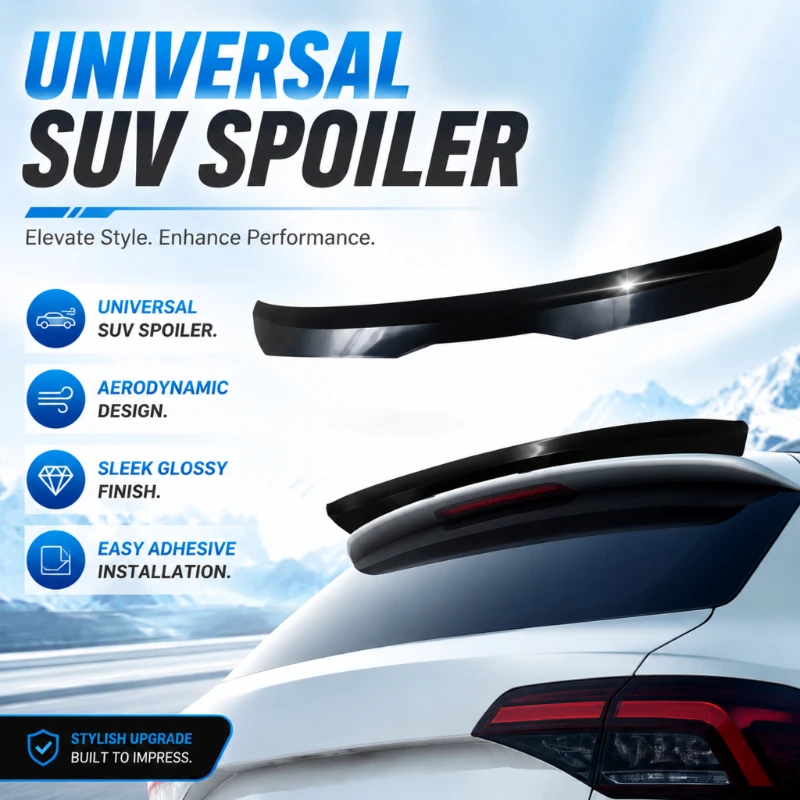 Universal Car Modification Rear Wing Spoiler Easy Installation Without Drilling for Hatchbacks Off-Road Vehicles SUV Rear Bumper