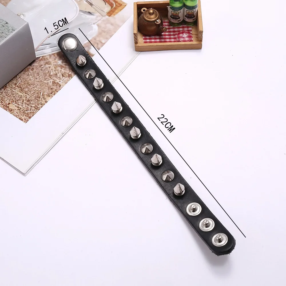 3pcs Black Goth Emo Boho Bracelets Set, Unisex Gift