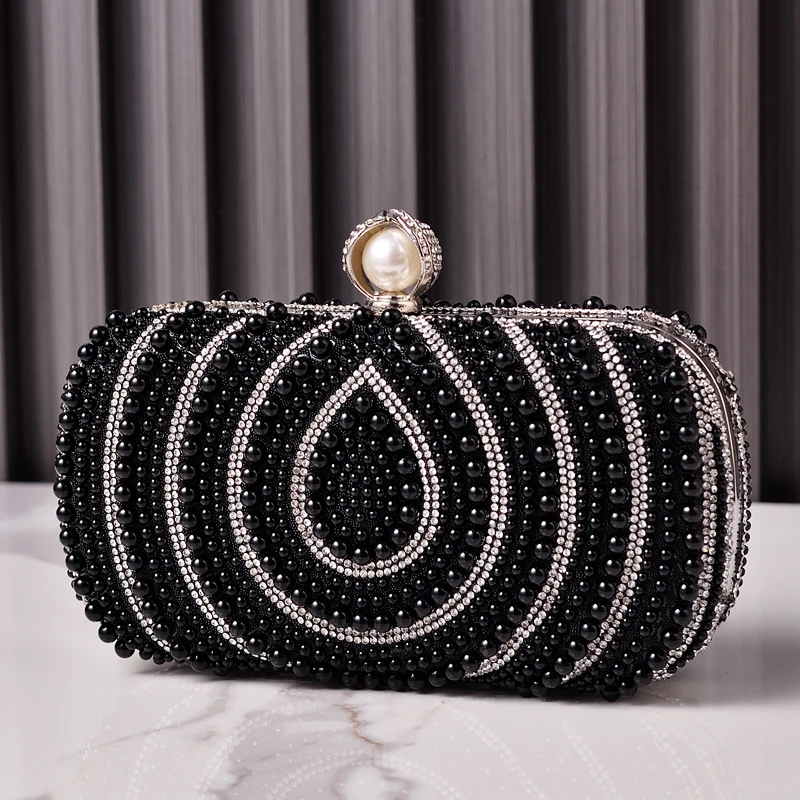 

Women's Evening Bags Pearl Luxury Famous Crystal Bag Fashion Women's Handbag Designer Diamond Clutch Cross Body Purse Wedding