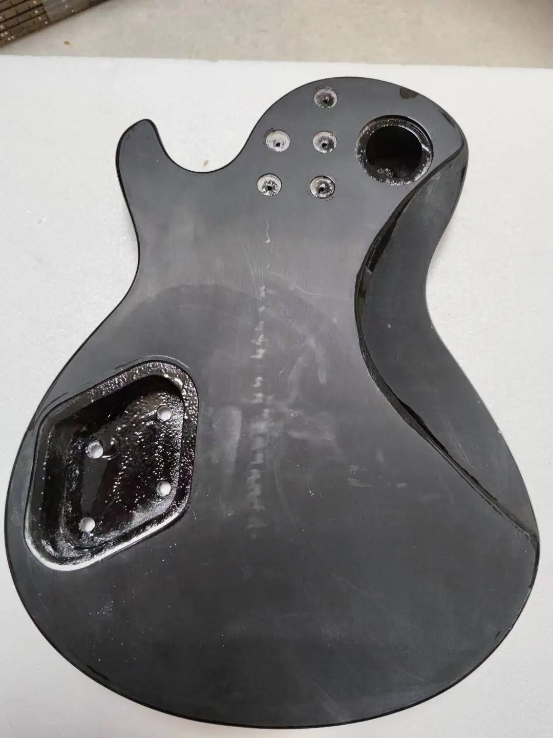 Mahogany Wood Electric Guitar Body Kit, DIY G Style, Barrel, Parts, Unfinished Stock, Defective L P Style