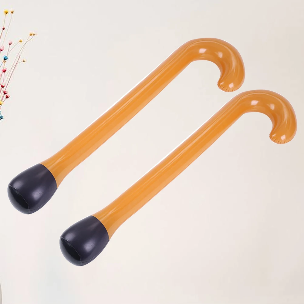 

2Pcs Inflatable Walking Sticks Decorative Crutches Halloween Toys Reusable Party Christmas Celebrations Yard Decor DIY