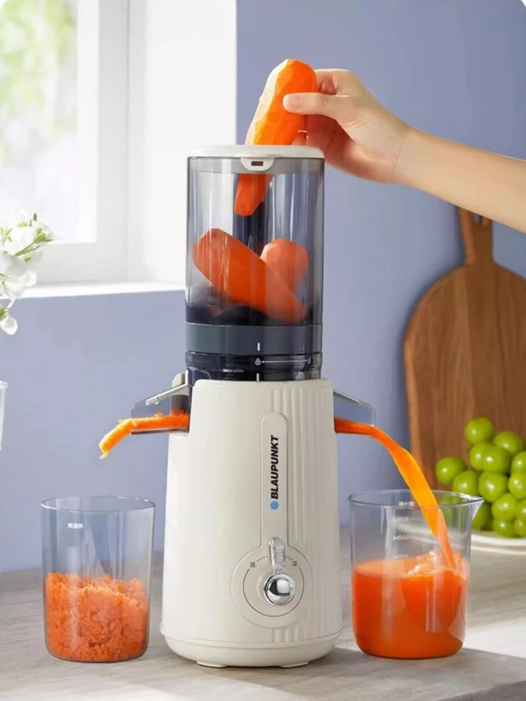 BLAUPUNKT 220V Large Calibre Juicer Small Household Slag Juice Separation Automatic Juicer Machine Electric Slow Juicers