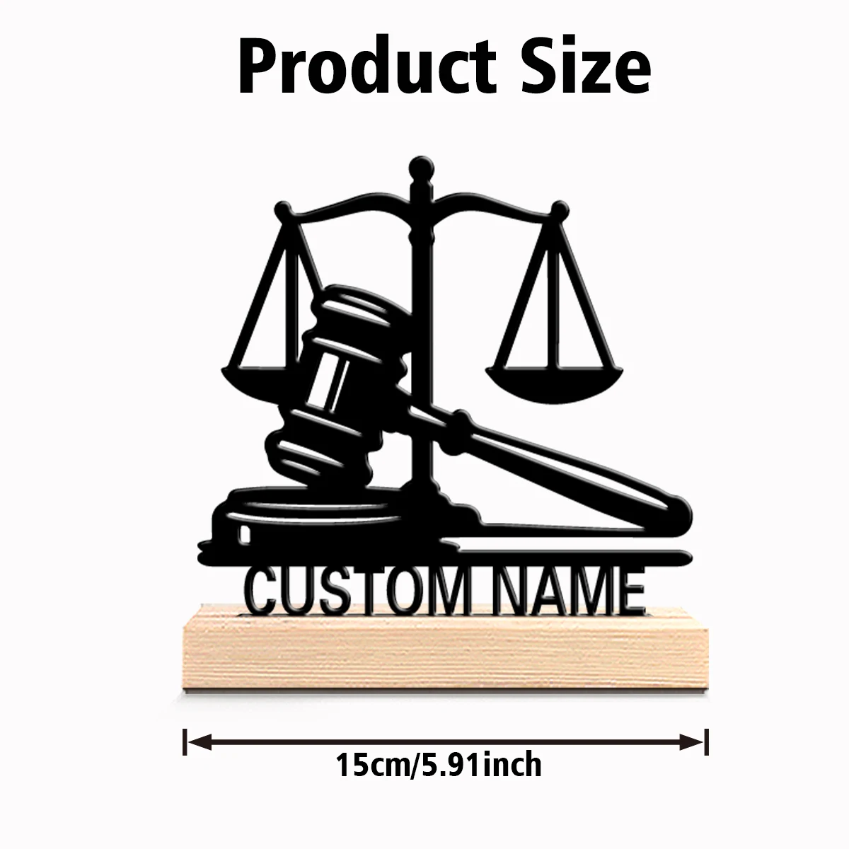 1pc Stylish Personalized Custom Law Metal Statues Vintage Wooden Base Wall Art for Cycling Enthusiasts Cafe Retro Home Decor