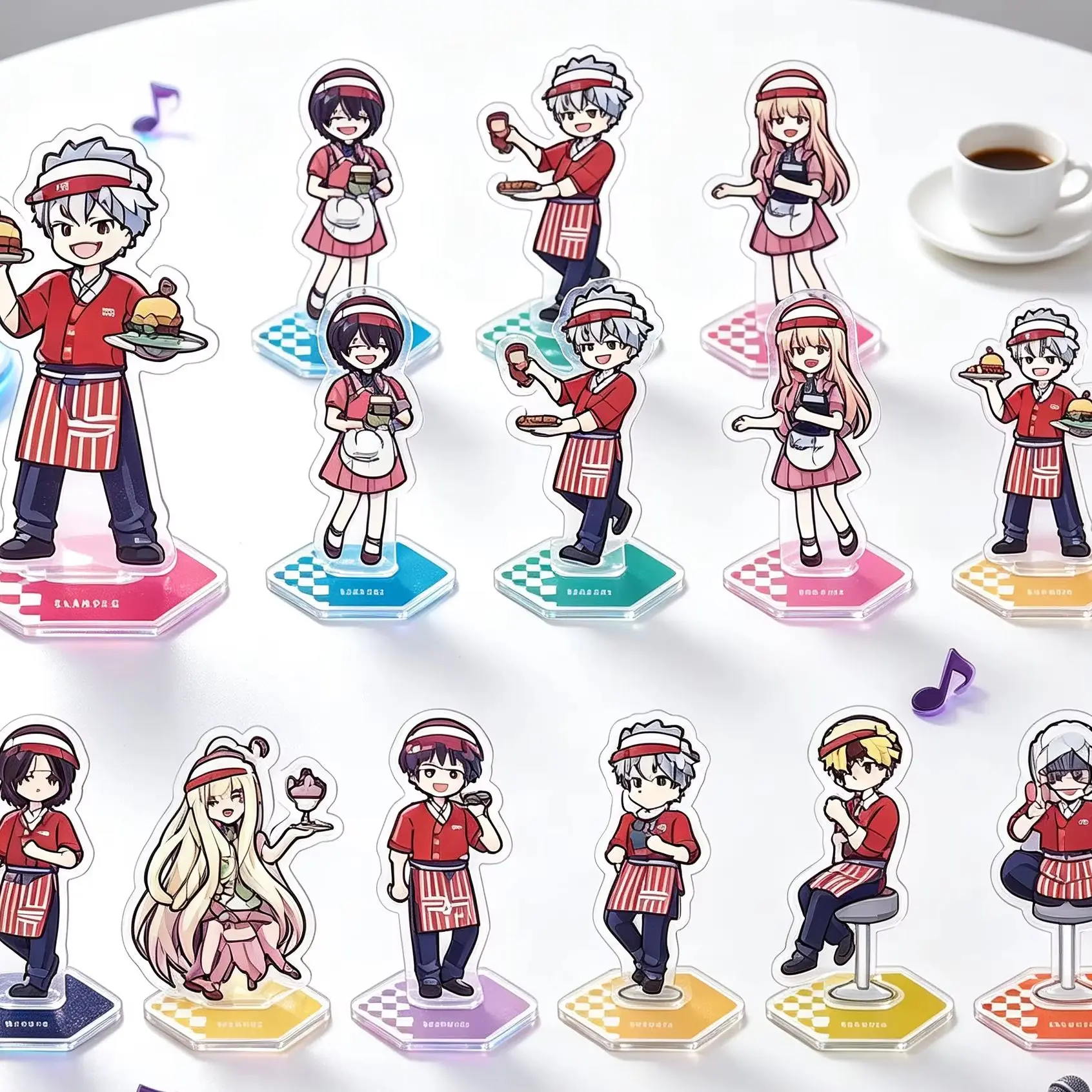 Anime Undead Unluck Acrylic Stand Modlel Gift For Fans Desktop Decoration Game Collectible Ornament Toys Room Decorat Keychain