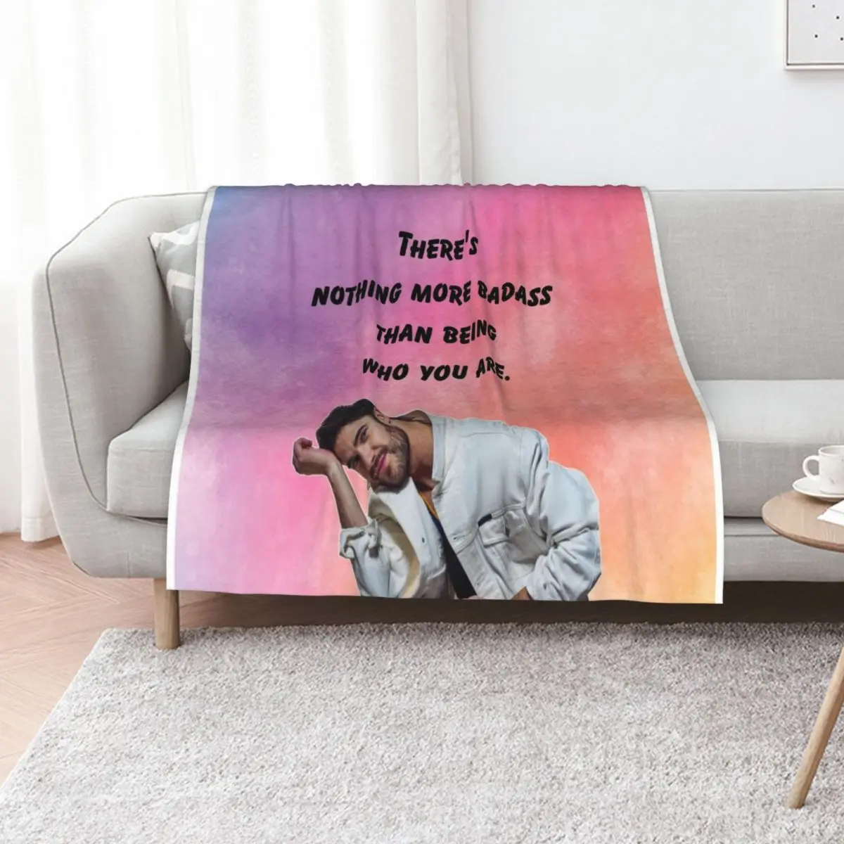 Glee Darren Criss Quote Watercolour Throw Blanket Luxury Designer Soft Plaid Plush Blankets For Bed Decorative Sofa Blankets