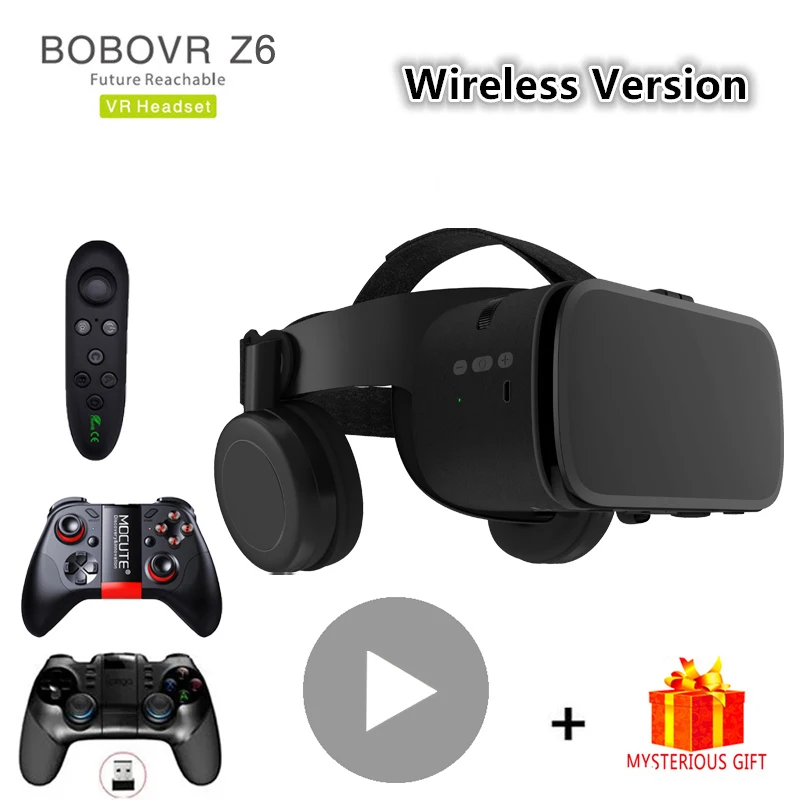 Bobo VR Bobovr Z6 3 D Casque Viar 3D Glasses Virtual Reality Headset Bluetooth Helmet Goggles Lenses Video for Phone Smartphone